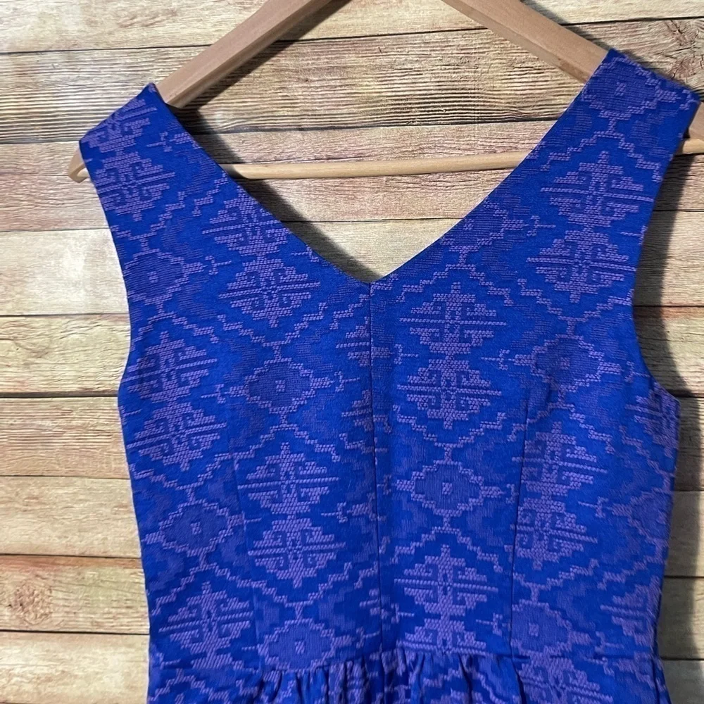 Maeve Anthropologie Averie Dress Womens  Jacquard Embroidered  Sleeveless Size 0 - Picture 8 of 10